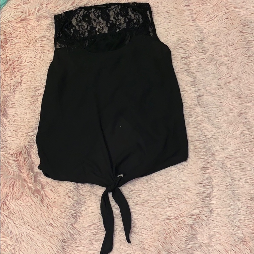 Black lace tank top